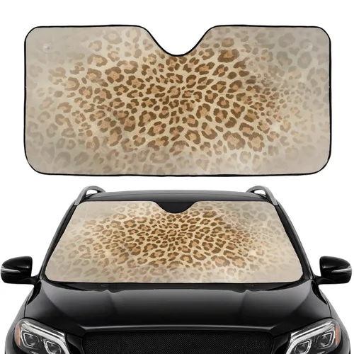Leopard Skin Spots Savanna Wildlife Car Interior Upgrade Travel Essentials Car Sunshade