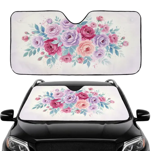 Rose Garden Floral Tapestry - Car Interior Upgrade Car Sunshade