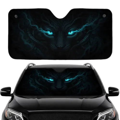 Luminous Cat-Like Eyes Shadowy Predator Car Interior Upgrade For Cat Lover Car Sunshade