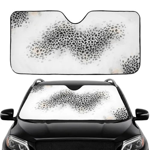 Irregular Black White Dalmatian Spots - Car Interior Upgrade Road Trip Gift Car Sunshade