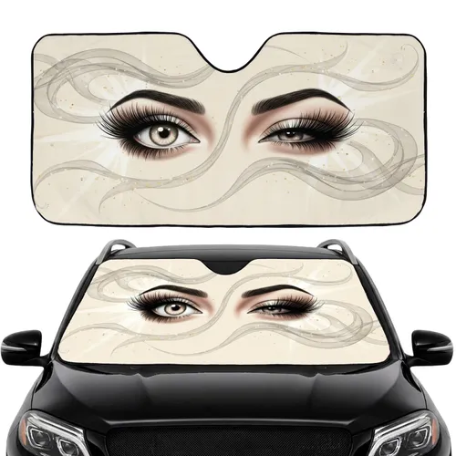 Luminous Winking Female Eyes - Car Interior Upgrade Commute Accessory Car Sunshade