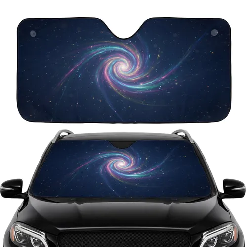 Iridescent Holographic Light Vortex Swirl - Car Interior Upgrade Car Sunshade