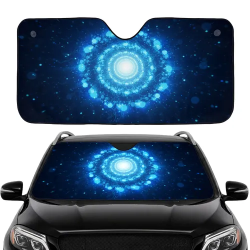 Dazzling Blue Light Vortex Tunnel - Car Interior Upgrade Car Sunshade
