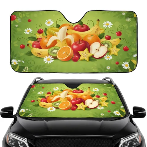 Lush Garden Fresh Fruits Daisies - Car Interior Upgrade Car Sunshade