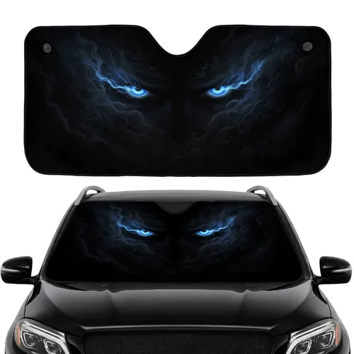 Glowing Shadowed Eyes Sharp Pupils - Car Interior Upgrade Car Sunshade