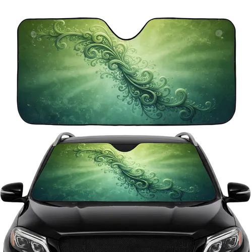 Organic Swirling Forms Fluid Forms - Car Interior Upgrade Travel Essentials Commute Accessory Car Sunshade