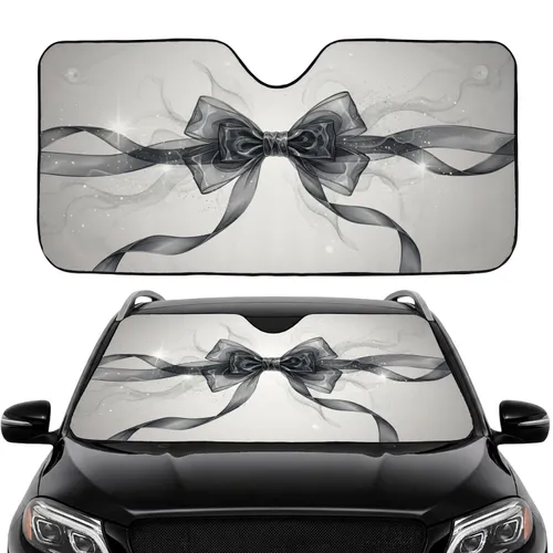 Ethereal Silk Bow Ribbons Luxury Car Accessory Upgrade Car Sunshade