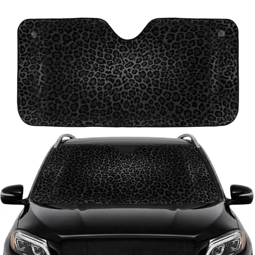 High-Detail Realistic High-Contrast Leopard Spots Rosettes Car Interior Upgrade Car Sunshade