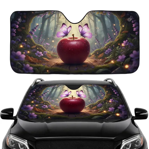 Butterflies Apple Blossoms Forest Bokeh Lights Road Trip Gift Car Sunshade