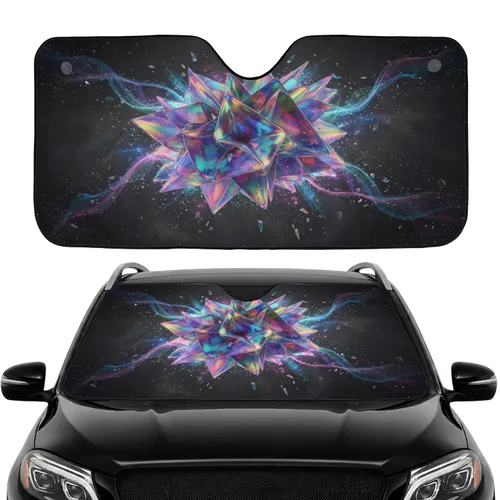 Reflective Holographic Iridescent Spectrum - Road Trip Gift Car Sunshade