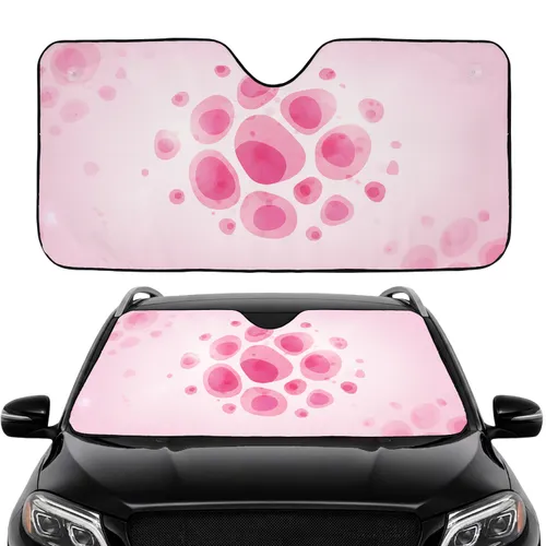 Organic Pink Pebbles Amoeba Forms - Car Interior Upgrade Car Sunshade