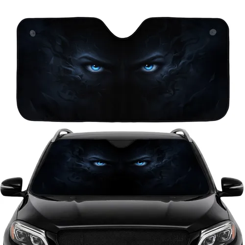 Piercing Gaze Shadowy Tendrils Geometric Energy - Car Interior Upgrade Commute Car Sunshade