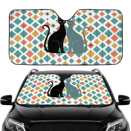 Sleek Cats Diamond Starburst - Car Interior Upgrade Car Sunshade