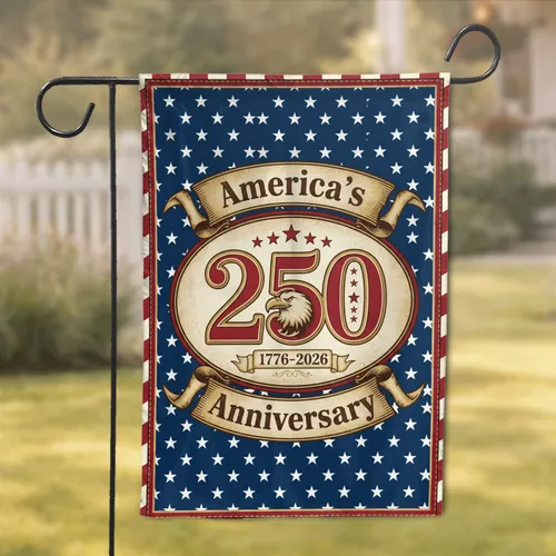 USA 250th Anniversary Bald Eagle 1776-2026 - Independence Day Patriotic Gift Garden Flag
