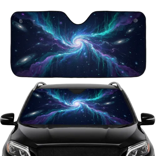 Cosmic Galaxy Aurora Nebulae Deep Space Car Interior Upgrade Car Sunshade