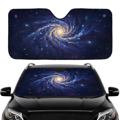 Vibrant Celestial Nebula Cosmic Gas Star Clusters Galaxy - Car Interior Upgrade Car Sunshade