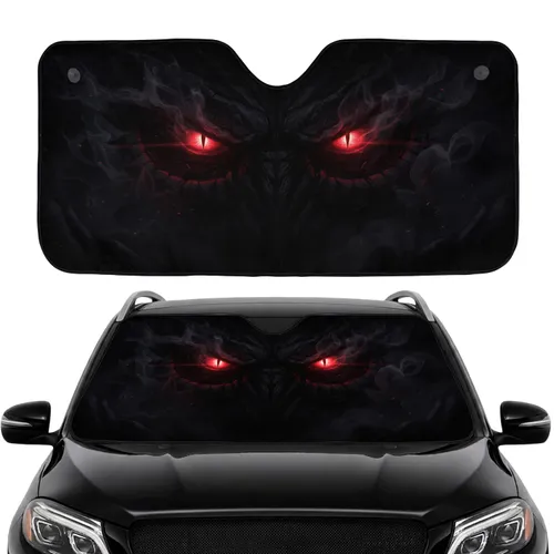 Colossal Creature Predatory Red Eyes - Car Interior Upgrade Car Sunshade
