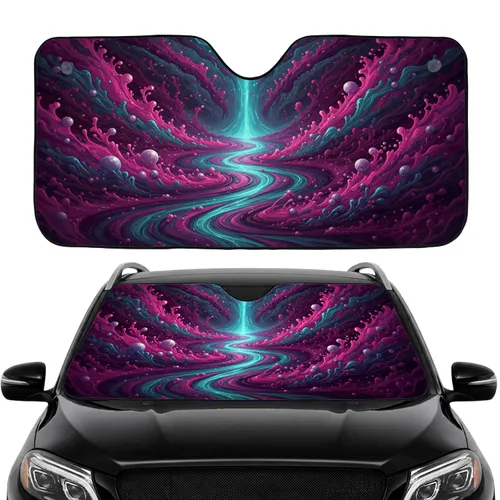 Glossy Cells Organic Pathways Branching Tendrils - Car Interior Upgrade Car Sunshade