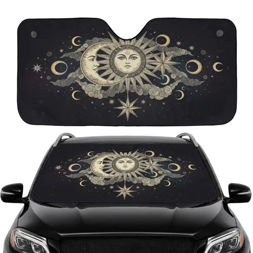 Mystic Sun Moon Starfield Car Interior Upgrade Car Sunshade