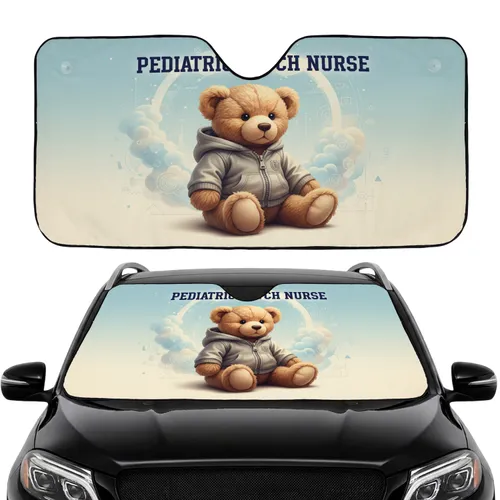 Pediatric Psych Nurse Teddy Bear - Car Interior Upgrade for Nurses Car Sunshade