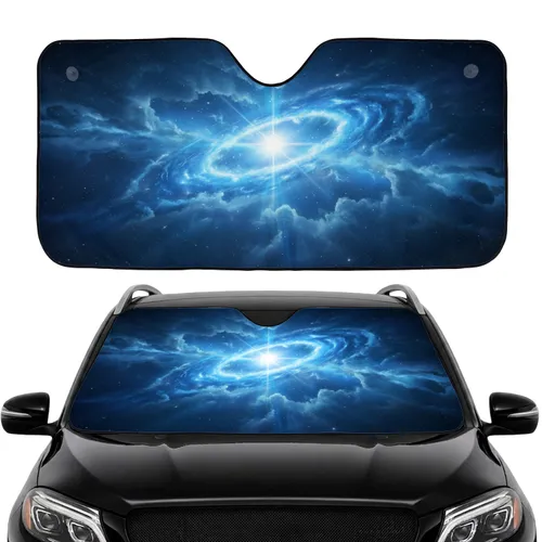 Luminous Cosmic Starburst Nebula Swirl - Car Interior Upgrade Car Sunshade