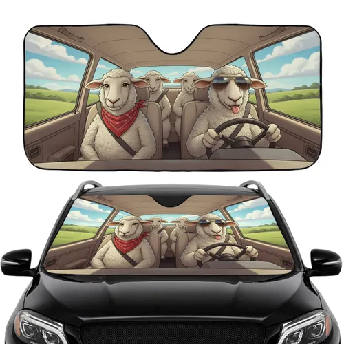 Sheep Countryside Road Trip - Travel Essentials Car Interior Upgrade Car Sunshade