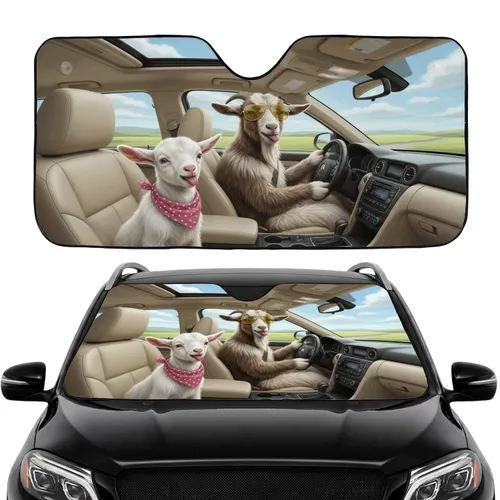 Goats Sunglasses Driving Road Trip Gift for Goat Lover Car Sunshade