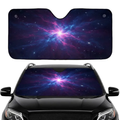 Luminous Cosmic Nebula Deep Space Galaxy Stars - Car Interior Upgrade Car Sunshade