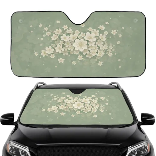 Five-Petaled Flowers Organic Texture - Car Interior Upgrade Car Sunshade