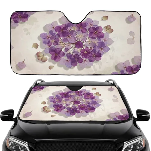 Delicate Pressed Hydrangea Petals - Commute Accessory Car Interior Upgrade Car Sunshade