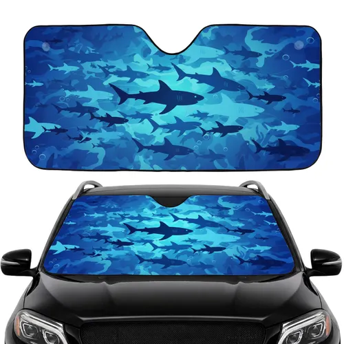 Great White Hammerhead Reef Shark Underwater World - Car Interior Upgrade Car Sunshade