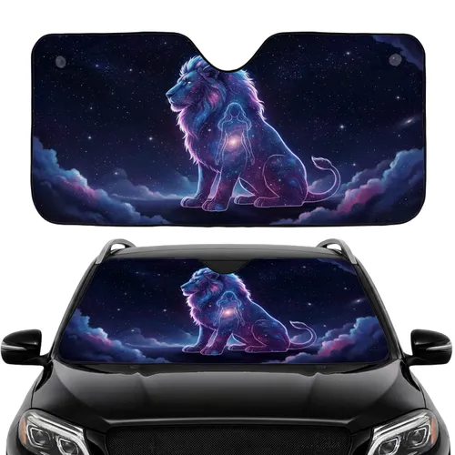 Celestial Lion Ethereal Figure - Car Interior Upgrade Travel Gift Car Sunshade