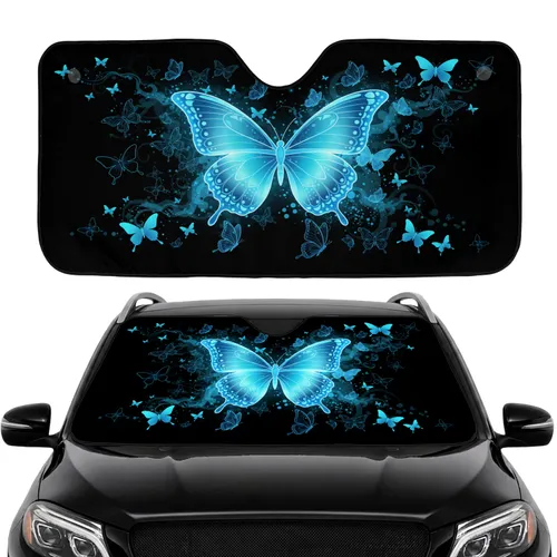 Butterfly Swarm Cosmic Night - Car Interior Upgrade Road Trip Gift Car Sunshade