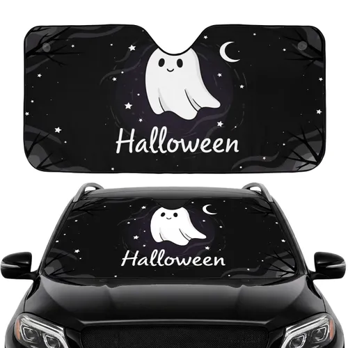 Ethereal Ghost Halloween Spooky Forest Bats - Car Interior Upgrade Car Sunshade