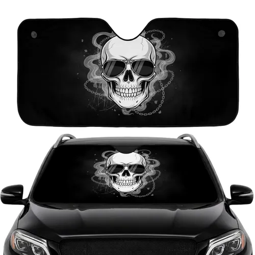Skull Aviator Sunglasses Industrial Chains - Car Interior Upgrade Car Sunshade