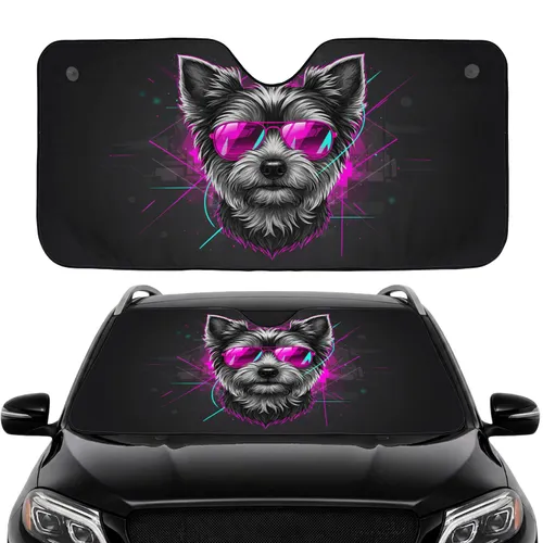 Yorkshire Terrier Hot Pink Sunglasses - Car Interior Upgrade Dog Lover Gift Car Sunshade