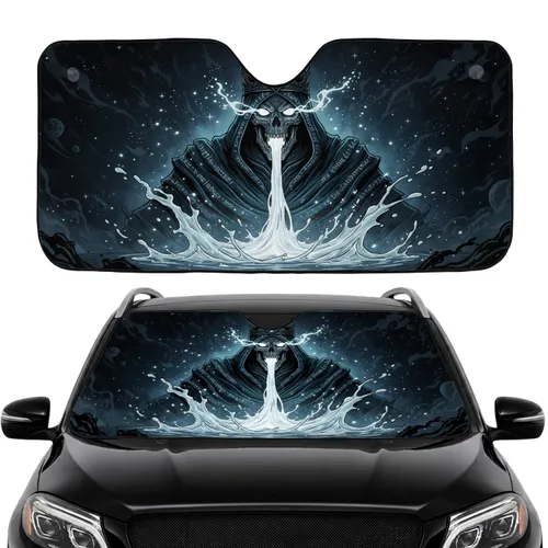 Crowned Skeletal King Cosmic Realm - Car Interior Upgrade Car Sunshade