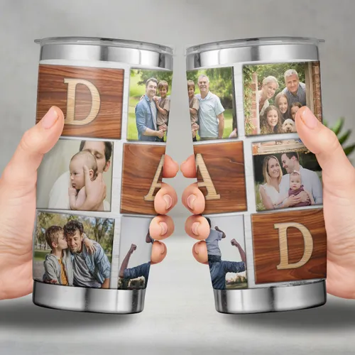 Personalized Dad Photo Tumbler, Dad Gift for Fathers Day, Custom Dad Gift, Photo Tumbler for Dad, Father's Day Gift, Gift for Dad