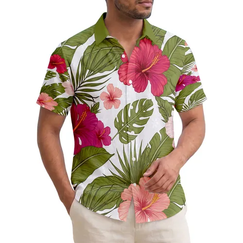 Banana Palm Monstera Hibiscus Floral - Home Decor Gift Hawaiian Shirt