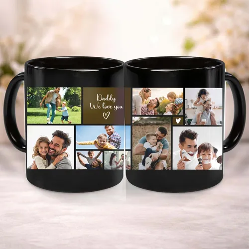 Personalized Dad Photo Collage Mug, Custom Father’s Day Gift for Dad & Husband