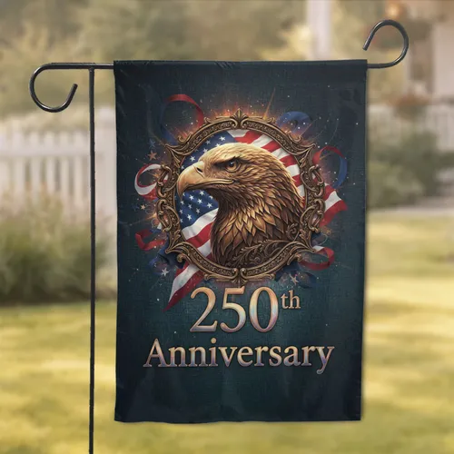 Bald Eagle American Flag 250th Anniversary - Patriotic Home Decor for Veterans Garden Flag
