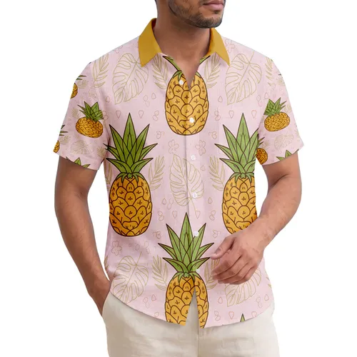 Pineapples Tropical Leaves - Tropical Getaway Home Decor Gift for Vacation Lover Hawaiian Shirt