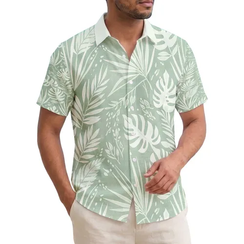 Tropical Palm Fronds Monstera Leaves Botanical Foliage - Home Decor Gift Hawaiian Shirt