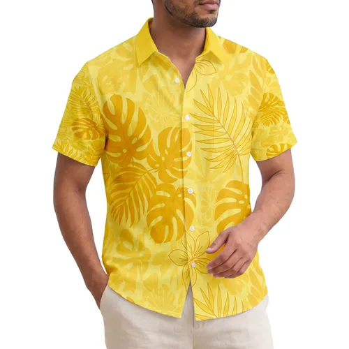 Tropical Foliage Palm Fronds Abstract Flowers - Everyday Vacation Essentials Gift Hawaiian Shirt