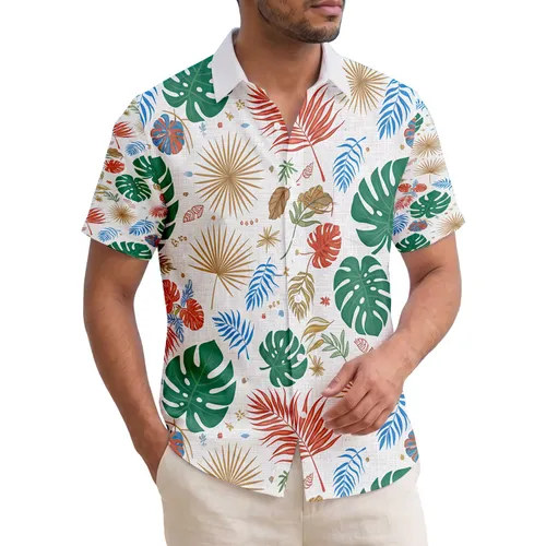 Monstera Fan Palm Exotic Foliage - Island Lifestyle Gift Hawaiian Shirt