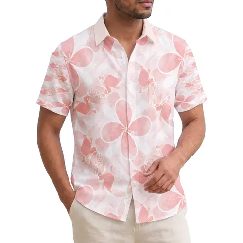 Plumeria Blossoms Hibiscus Petals Floral Tropical - Summer Vacation Home Decor Gift Hawaiian Shirt