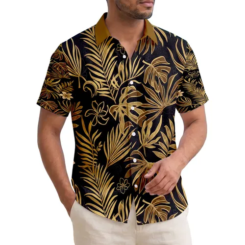 Dense Botanical Palm Fronds Monstera Jungle Foliage - Home Decor Gift Hawaiian Shirt