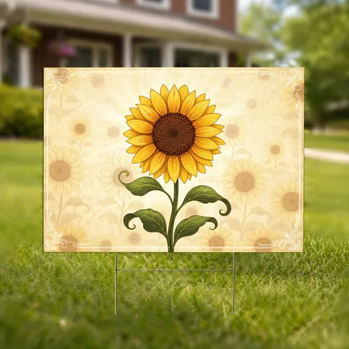Magnificent Sunflower Botanical Garden Decor Gift for Flower Lover Yard Sign