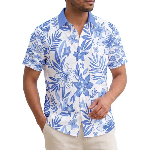 Lush Tropical Varied Flowers Elongated Broad Leaves - Home Decor Gift for Garden Lovers Hawaiian Shirt