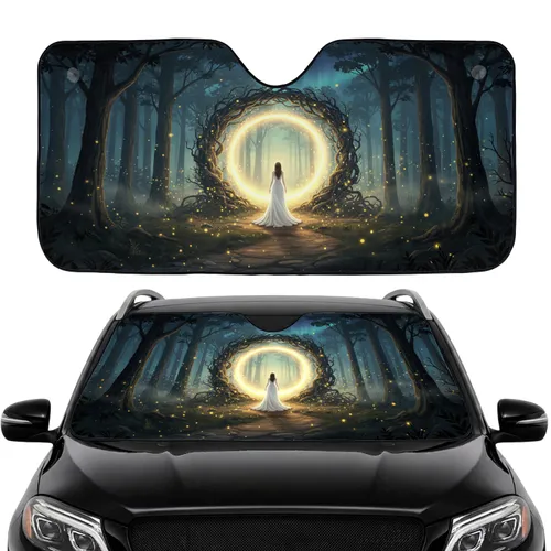 Woman Light Ring Forest - Commute Car Interior Upgrade Car Sunshade